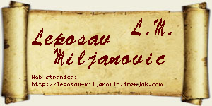 Leposav Miljanović vizit kartica